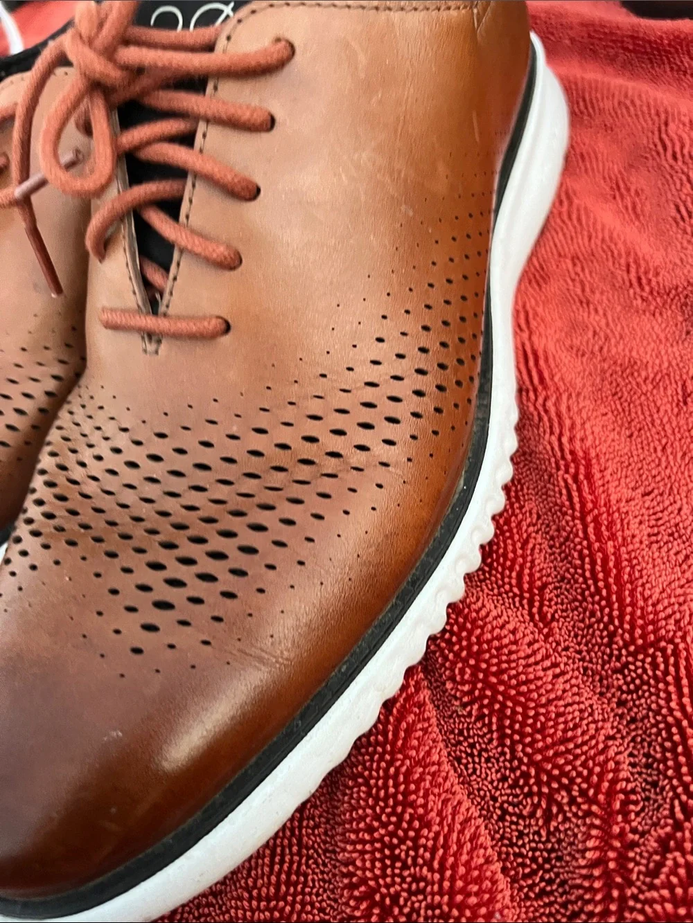 COLE HAAN 2 Zerogrand Laser Wingtip Oxford Shoes Men's Size 9